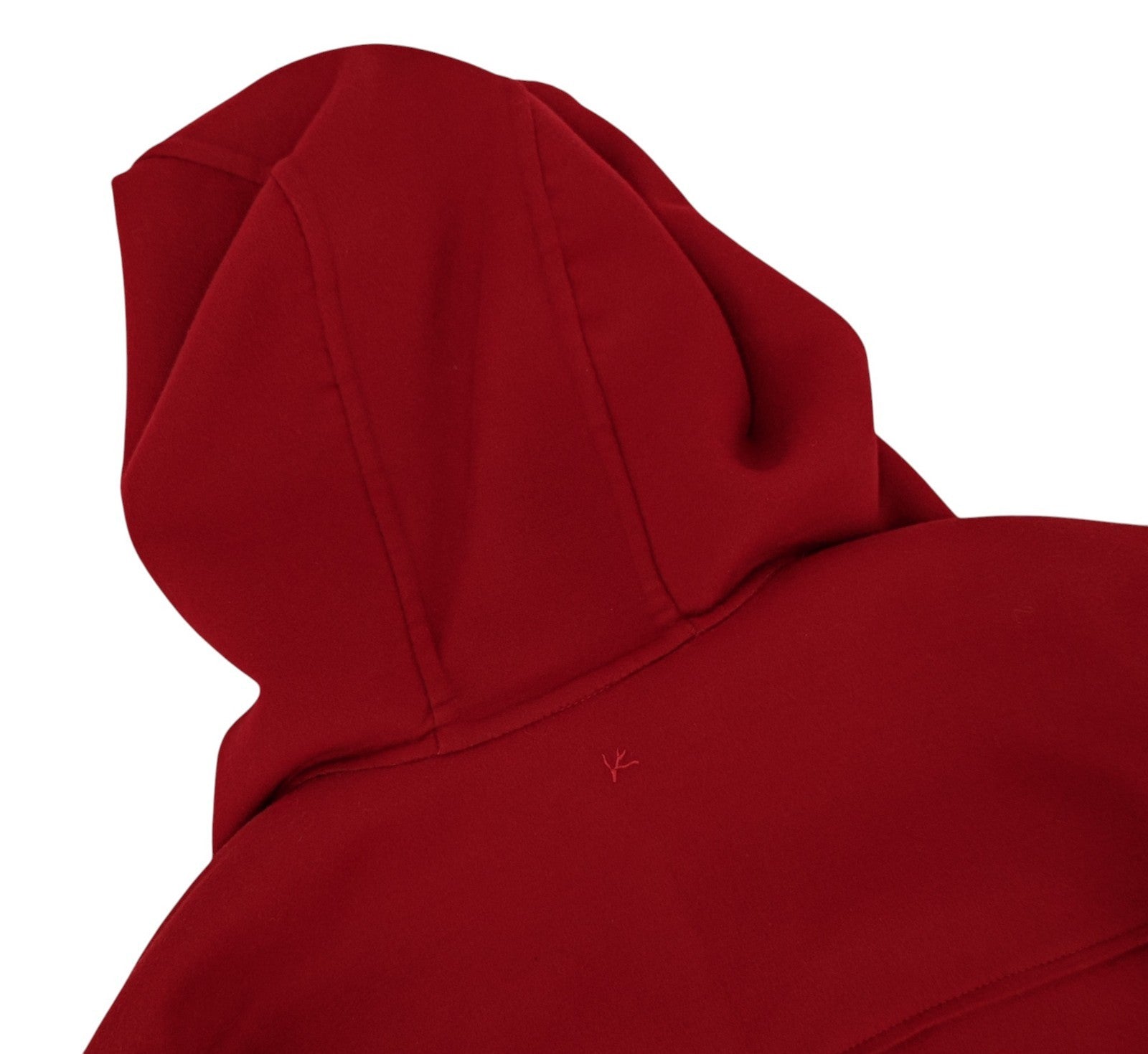 6750$ ISAIA NAPOLI Red Hooded Montgomery Overcoat Wool Size M