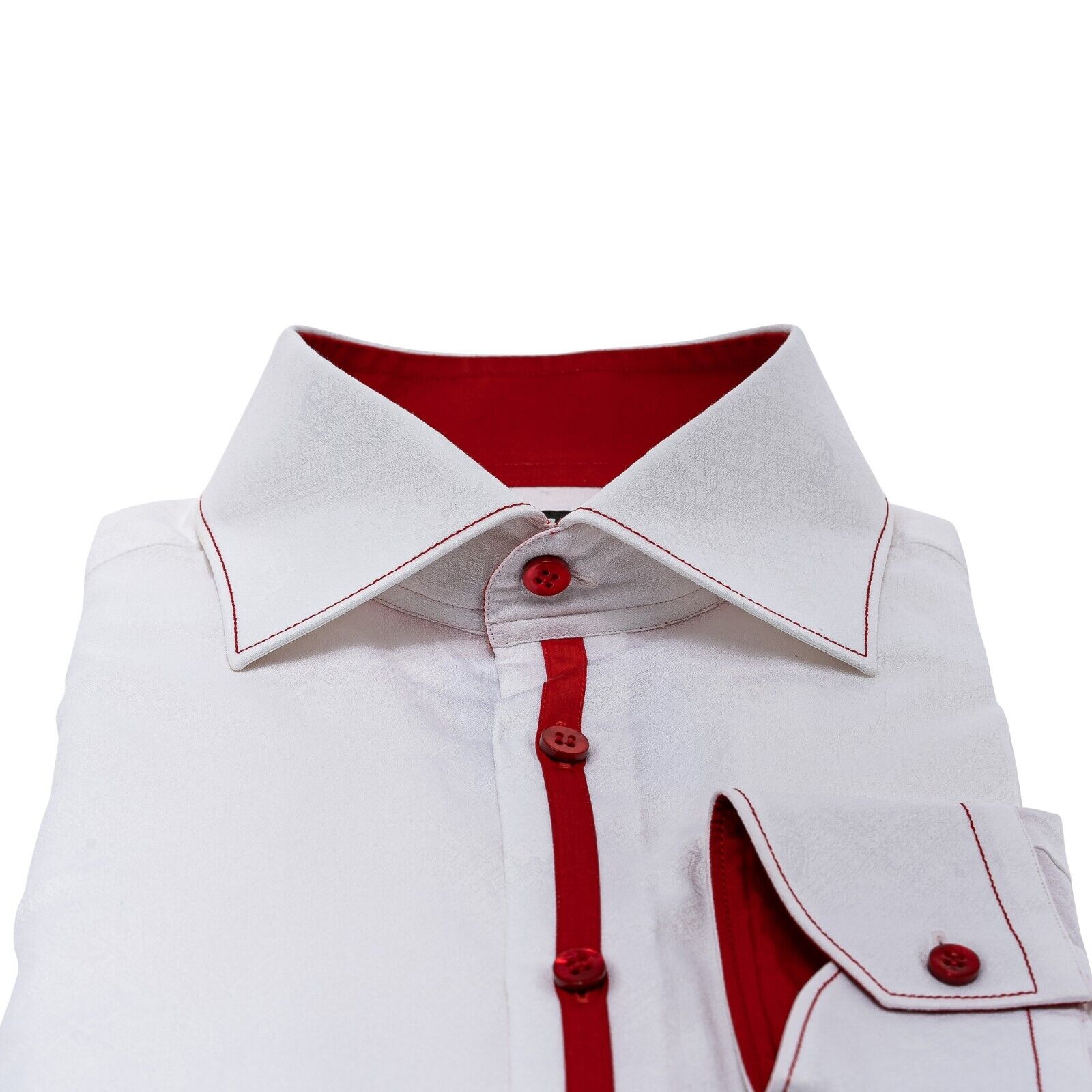 6890$ LUXURY GERLIN Shirt White ALUMO Jacquard Cotton 16 - 41 7L BIJAN
