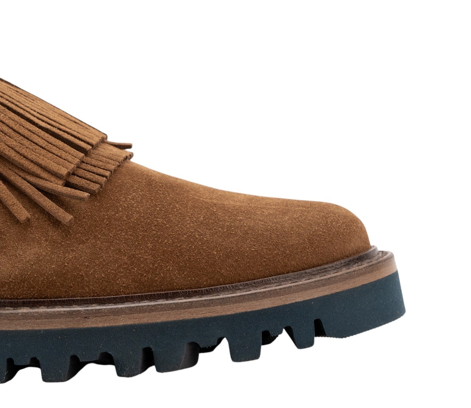 1400$ GIORGIO ARMANI Loafers Shoes Fringe Kiltie Brown Suede 6 UK 7 US 40 IT