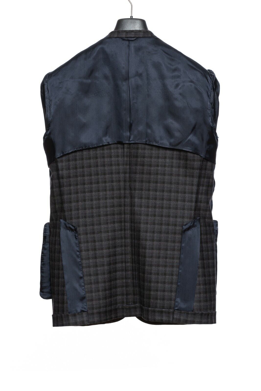 $2190 BELVEST Wool 120's Gray Check Jacket 42 US / 52 EU Drop 8R Slim F/W 2018