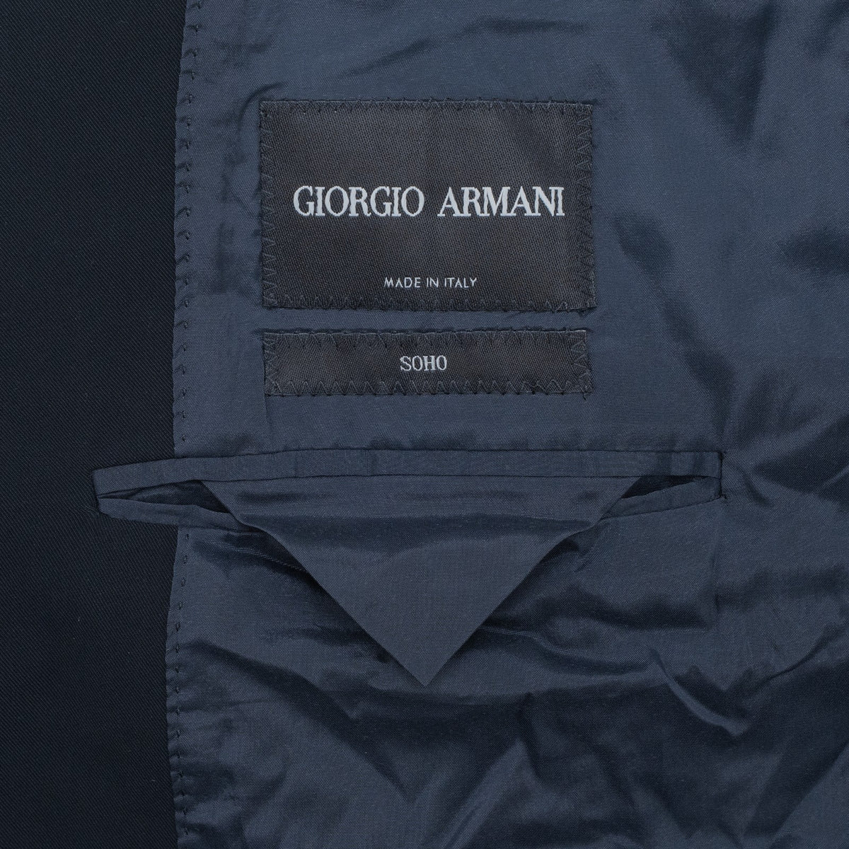 2150$ GIORGIO ARMANI SOHO Jacket Sport Coat Techno Fabric Dark Blue 48 US 58 IT