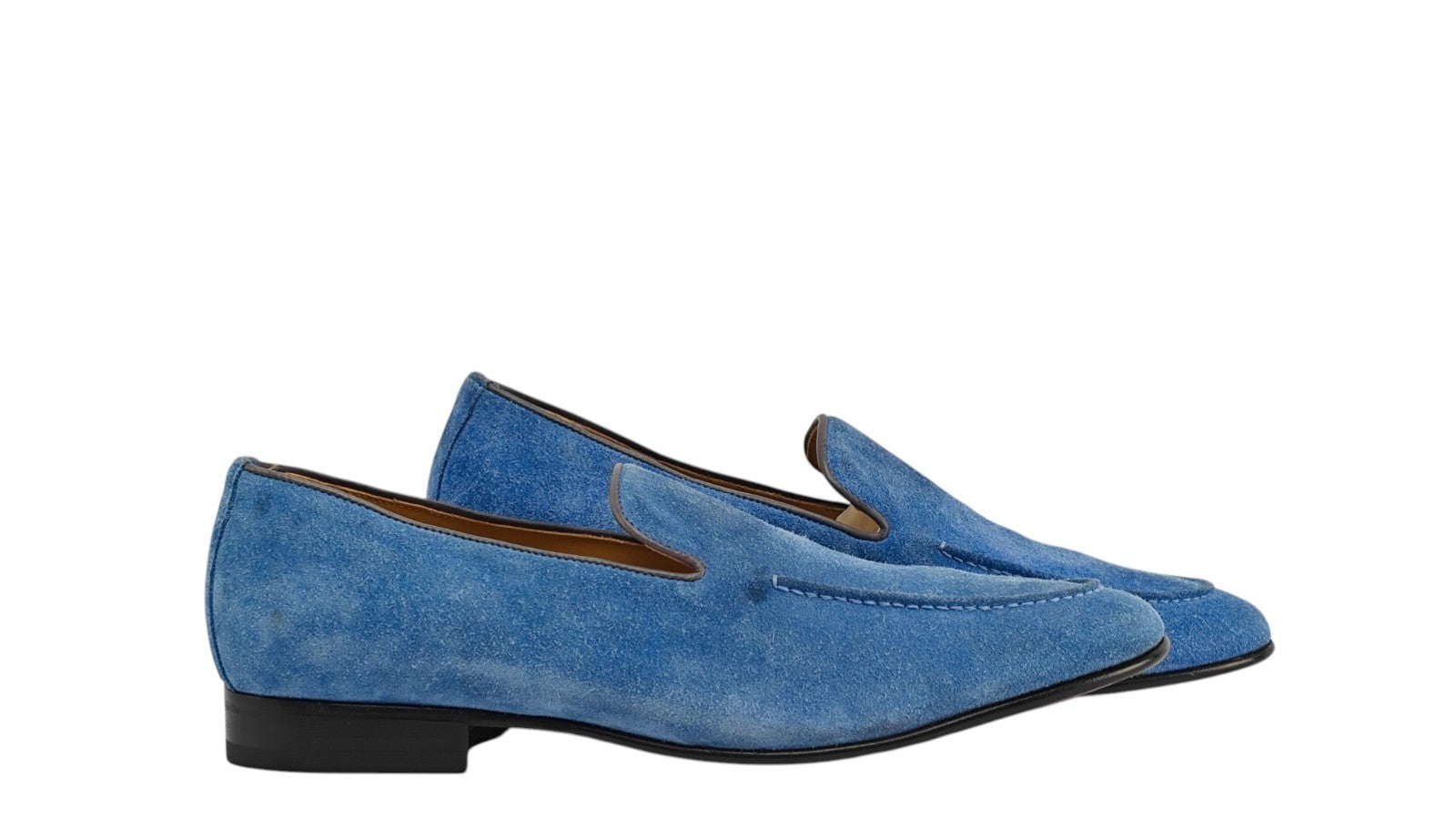1250$ TESTONI "Pompei" Loafer Shoes Suede Calf Seaside 8 UK / 9 US / 42 IT