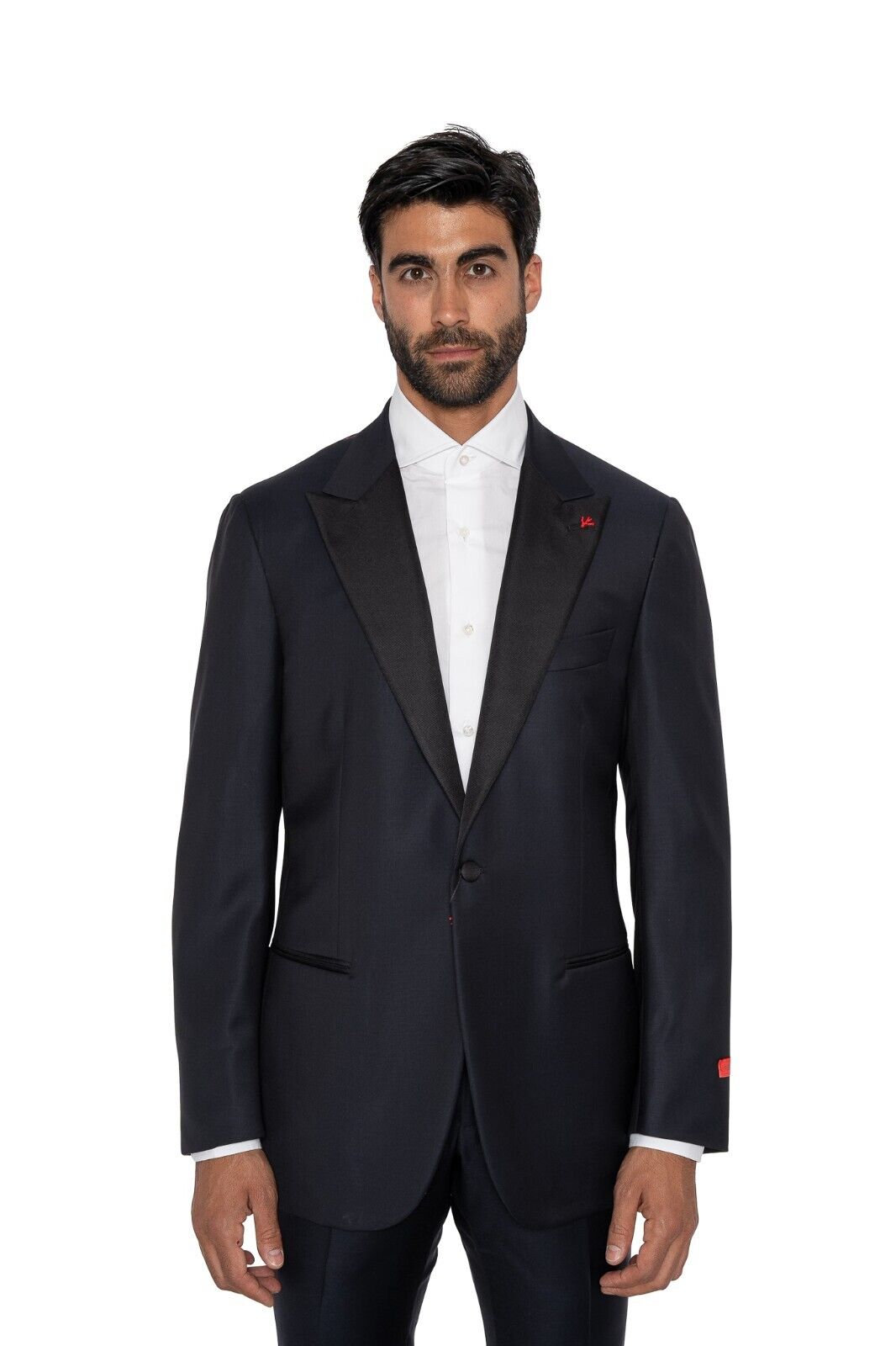 $5200 ISAIA NAPOLI "Aquaspider" Blue Navy Tuxedo Jacket Wool 42 US / 52 EU 8L