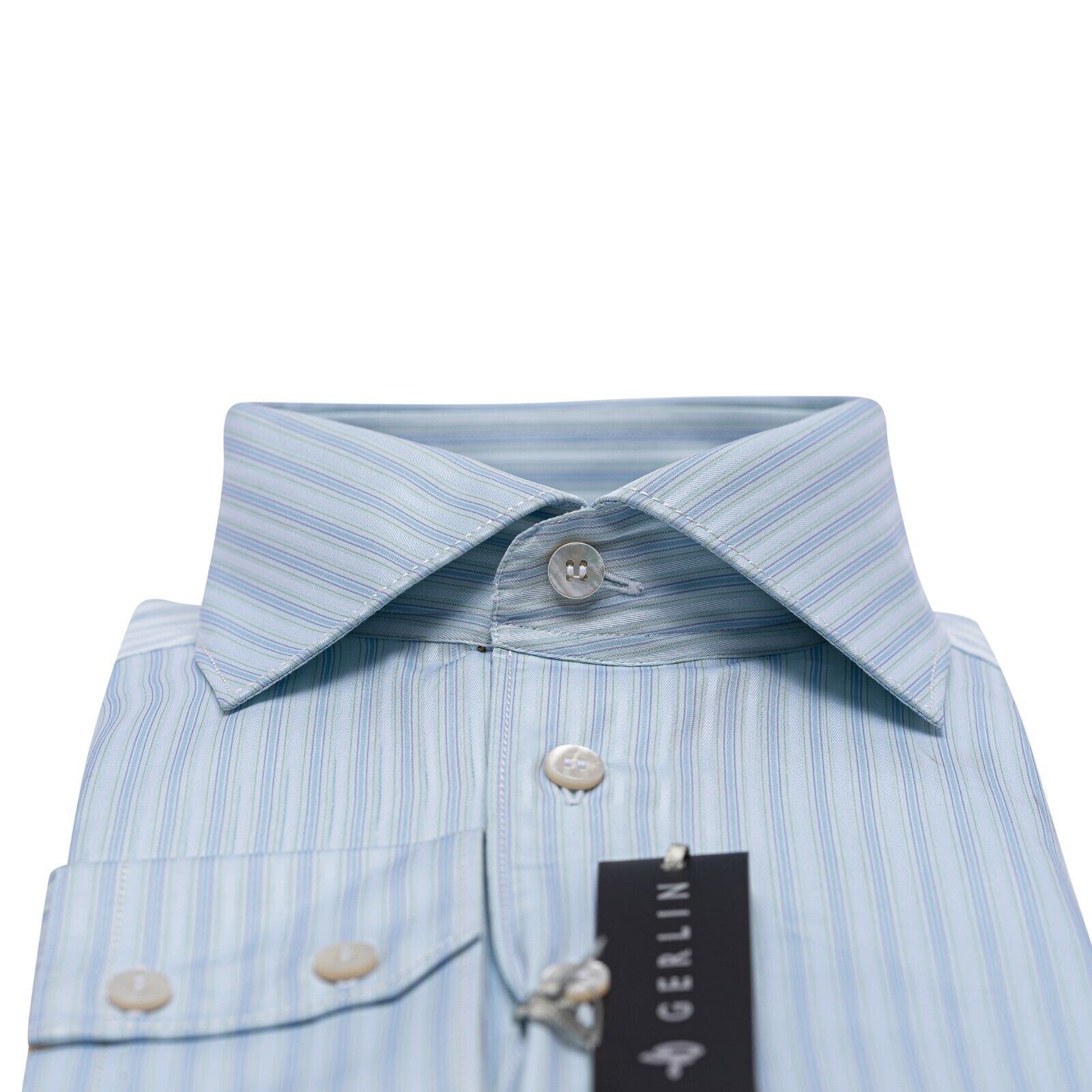 690$ LUXURY GERLIN Shirt SUPRALUX ALUMO Cotton 16 - 41 - 2H BIJAN