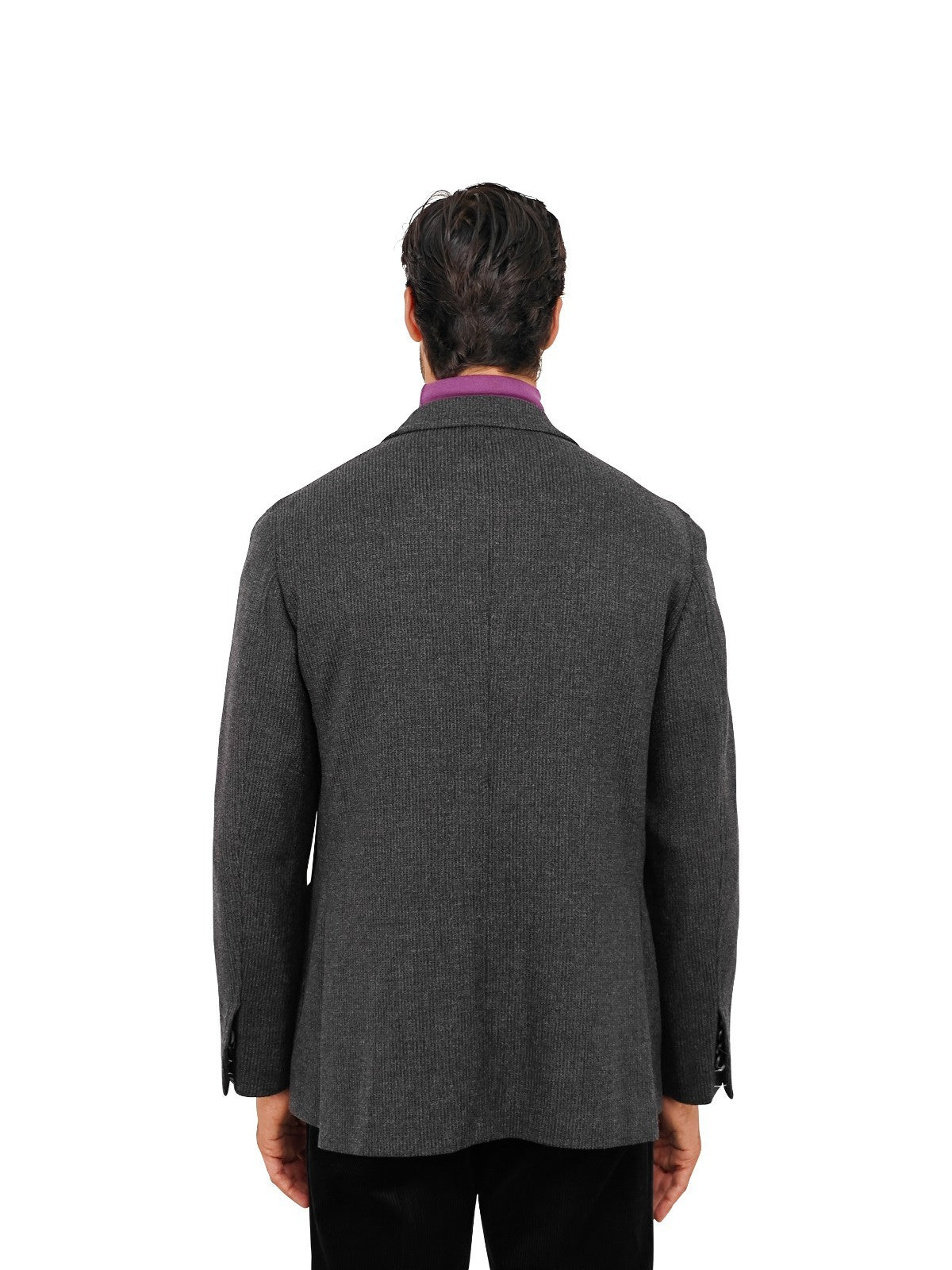 $2600 RUBINACCI NAPOLI Gray Double Breasted Jacket Soft Cashmere 42 US / 52 EU