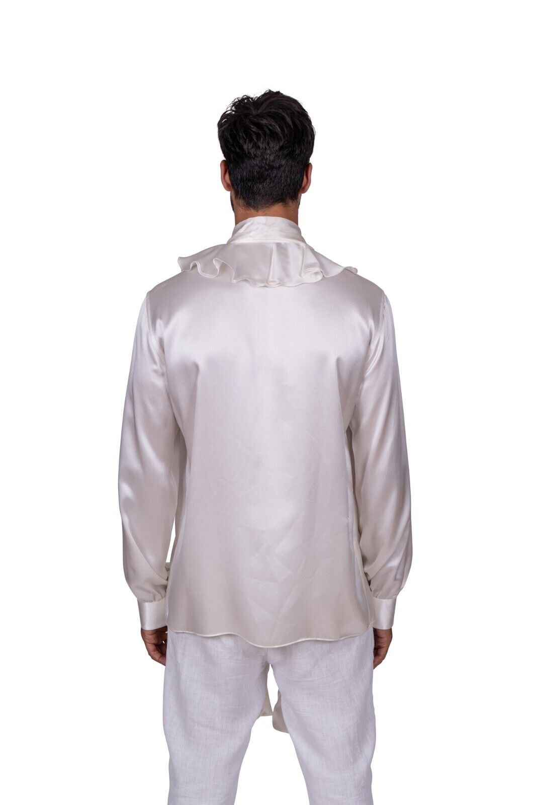 1800$ RARE!! GERLIN "VICTORIAN" Shirt 100% Satin Silk Size M - BIJAN