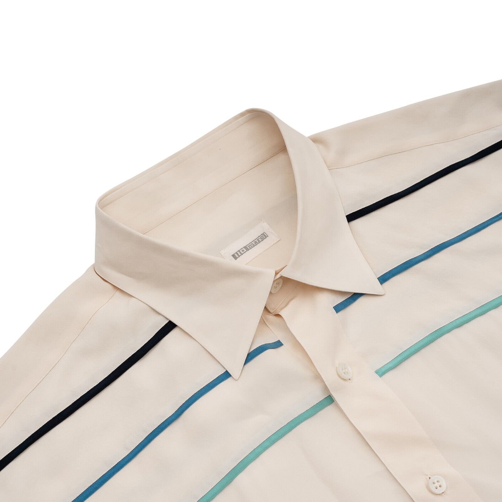 1400$ MAROL BOLOGNA "90s Style" Sweater Shirt Ivory 100% COMO SILK 16 - 41