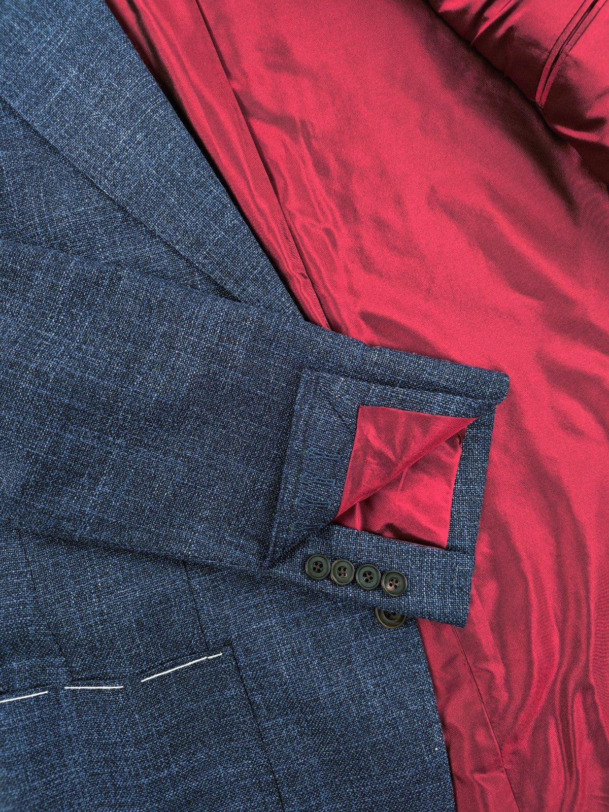 $1950 RUBINACCI NAPOLI Blue Jacket Sport Coat Wool / Silk 42 US 52 EU