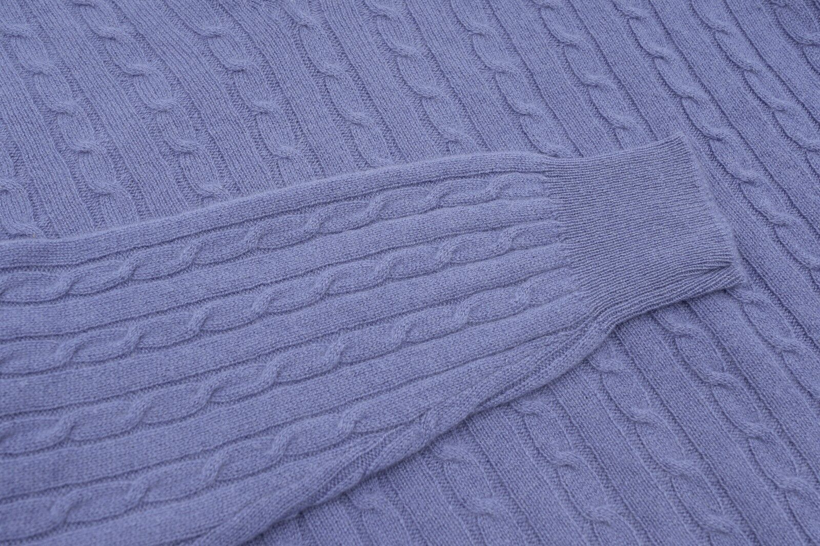 $1500 FEDELI CASHMERE Lilac "Tennis" Sweater 100% Cashmere Cable 42 US / 52 EU