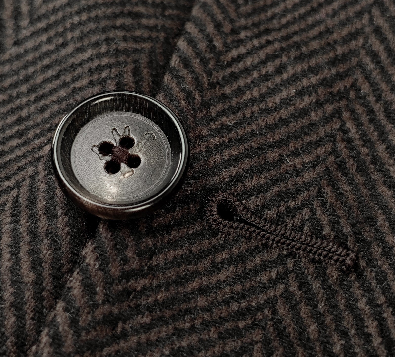 $5425 ISAIA "Capri" Brown Herringbone Sport Coat Tweed Wool 44 US / 54 EU 8R