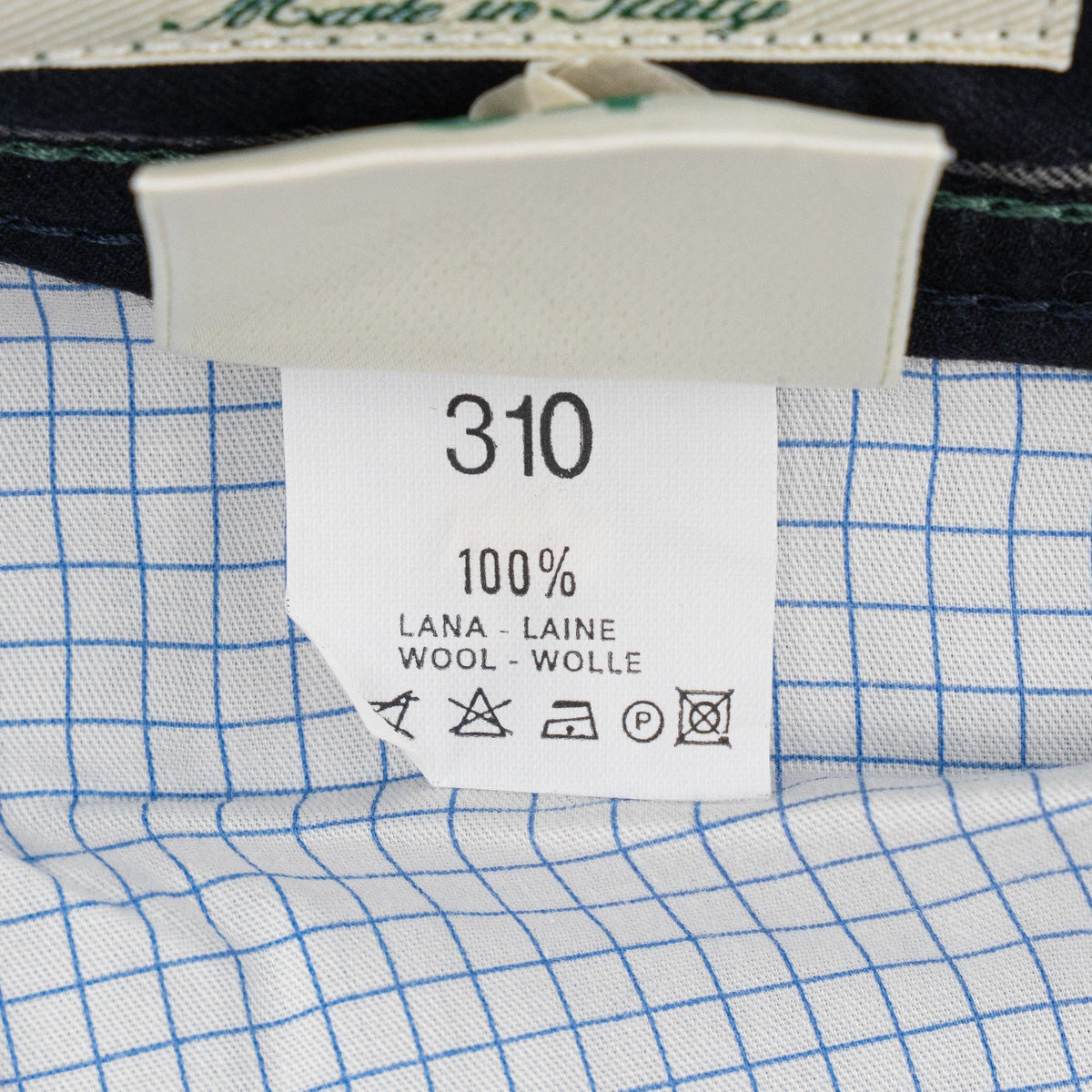 470$ LUIGI BORRELLI NAPOLI Blue Navy Striped 5 Pocket Pant Wool 34 US / 50 EU