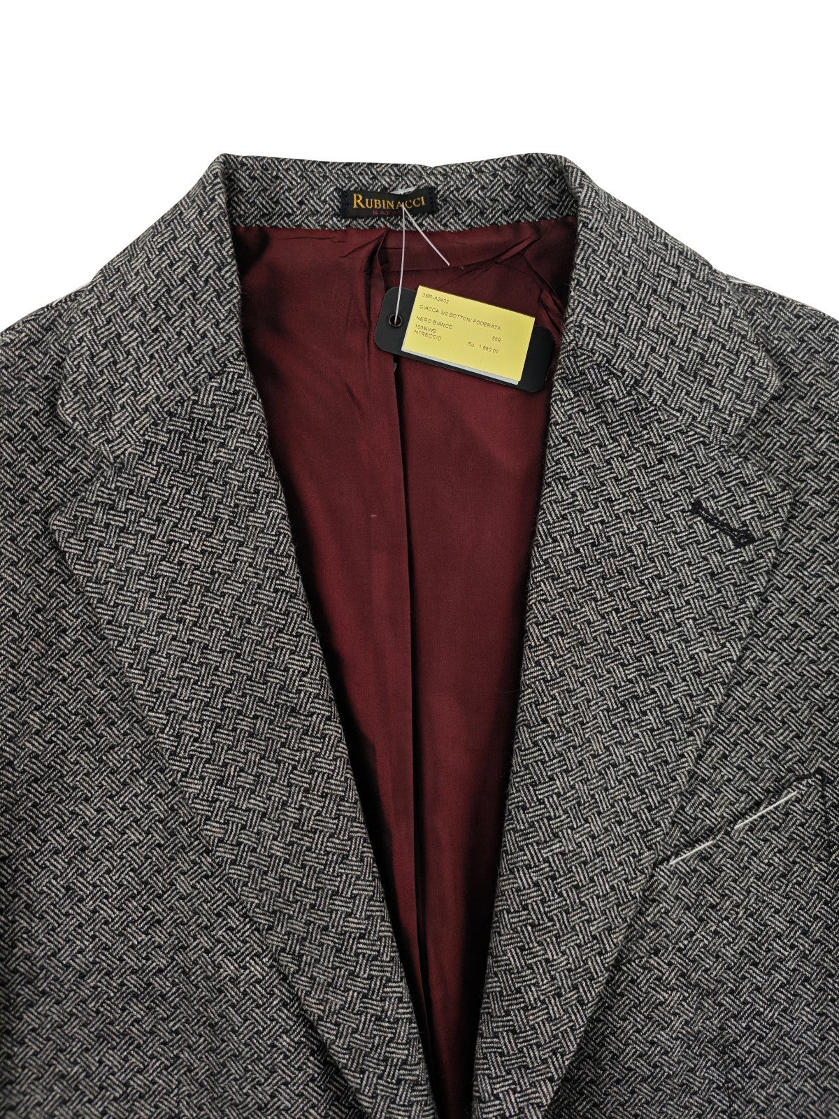 $2200 RUBINACCI NAPOLI Gray Jacket Blazer 100% Soft Cashmere Handmade in Napoli