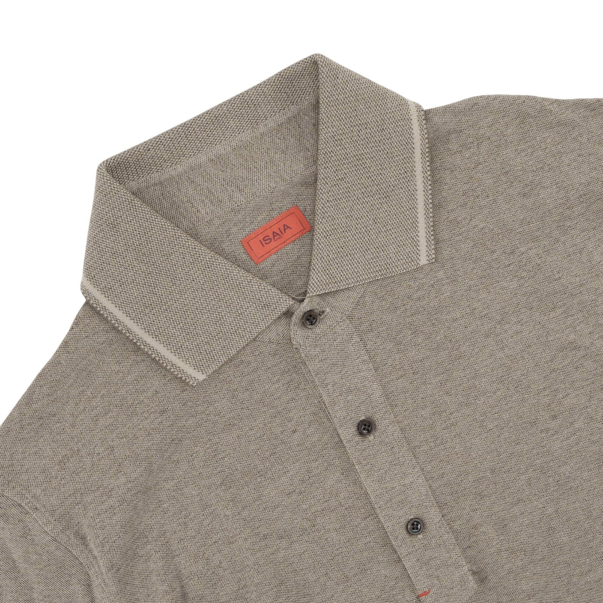 575$ ISAIA NAPOLI Beige Short Sleeve Polo 100% Cotton Size M - Made in Italy