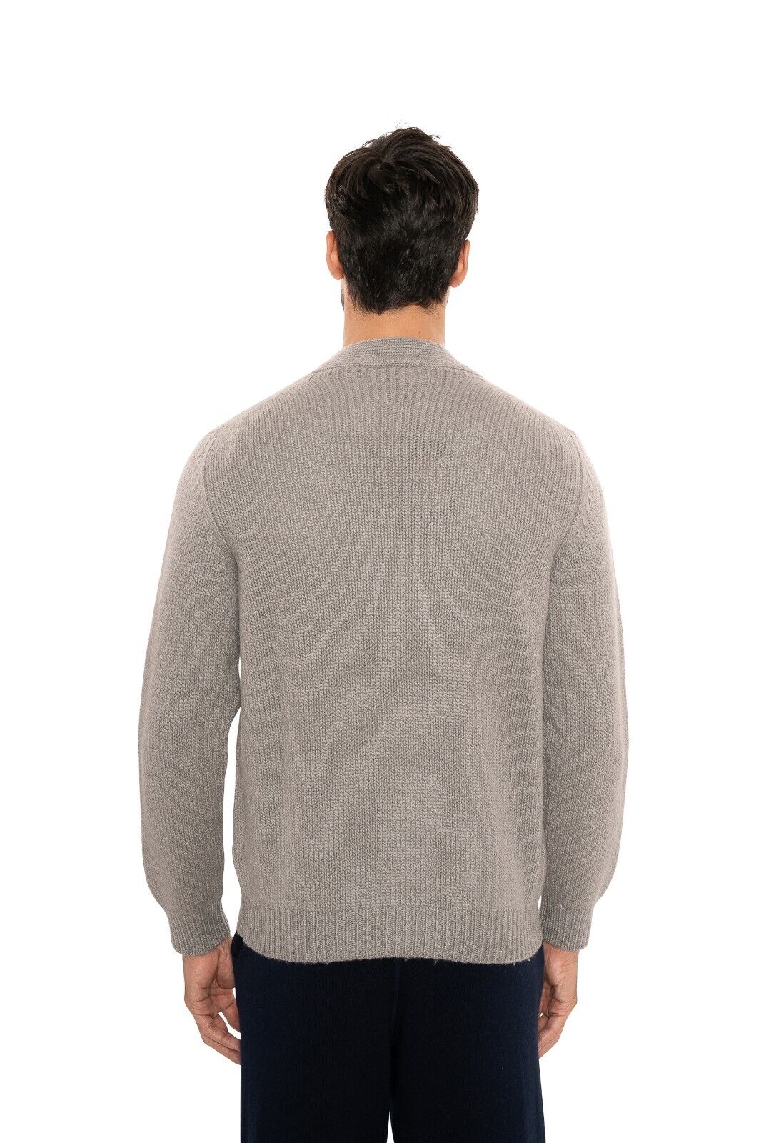 $2400 FEDELI CASHMERE "Malfilè" Gray Cardigan Jacket Cashmere 40 US / 50 EU