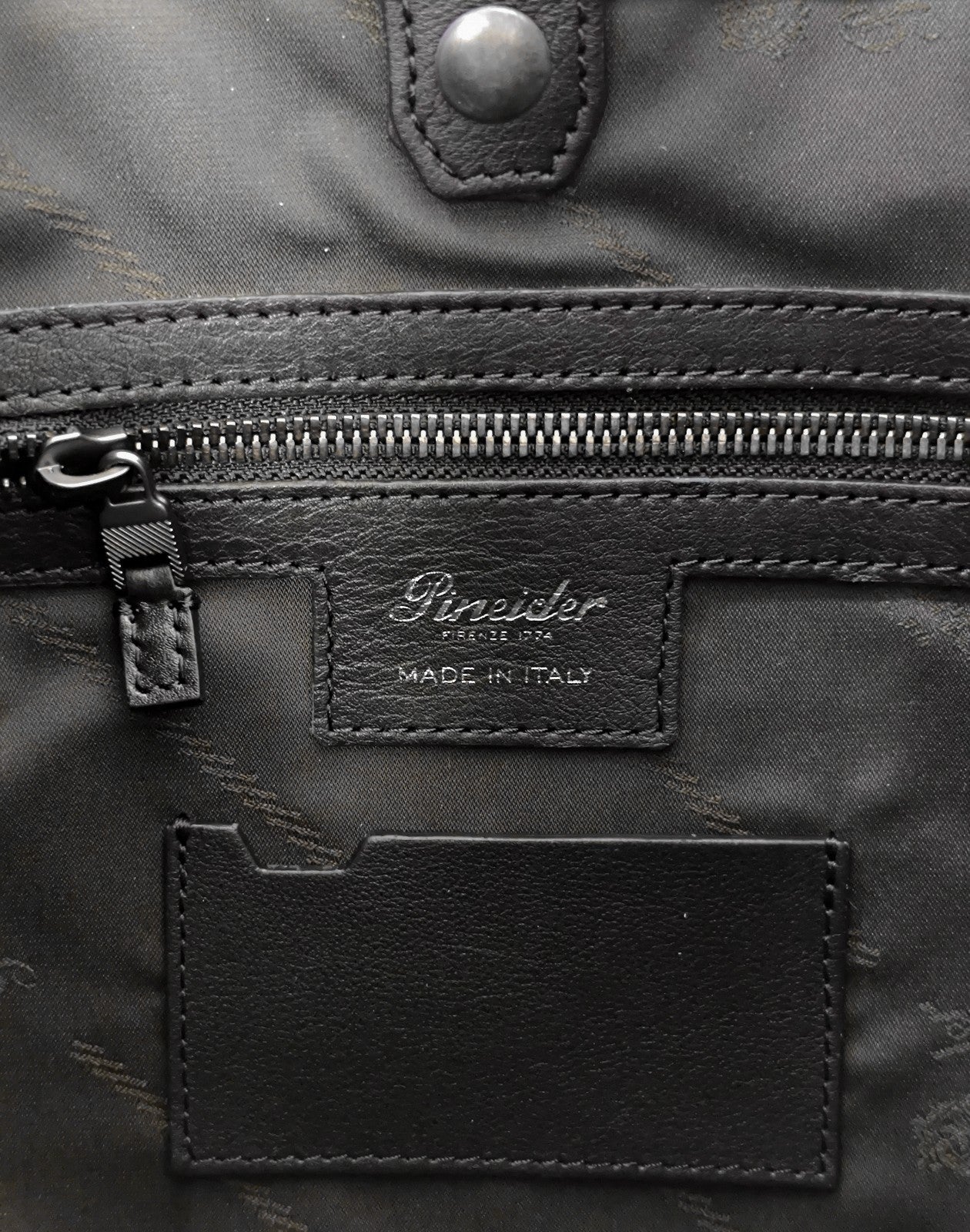 2200$ PINEIDER FIRENZE 1774 Black Calf Multiple Backpack Travel Weekender XL