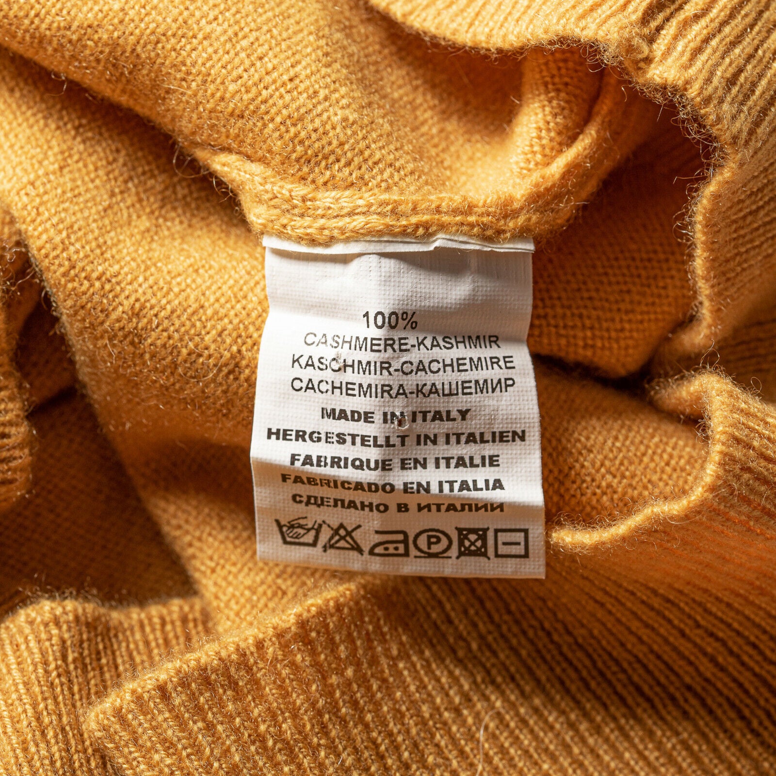 Italian Luxury Knitwear GRAN SASSO Sweater Mustard Pure Scottish Cashmere