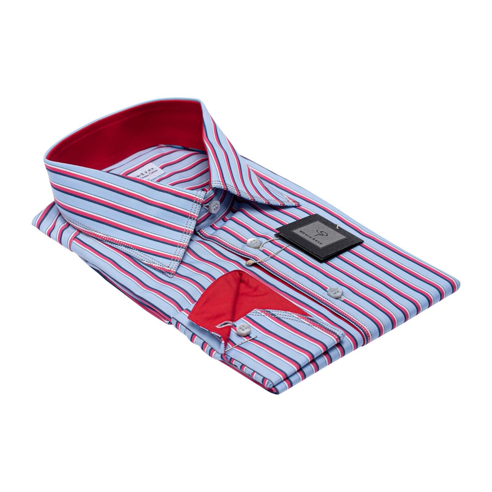690$ LUXURY GERLIN Shirt Blue THOMAS MASON Cotton 16 - 41  - 8I BIJAN