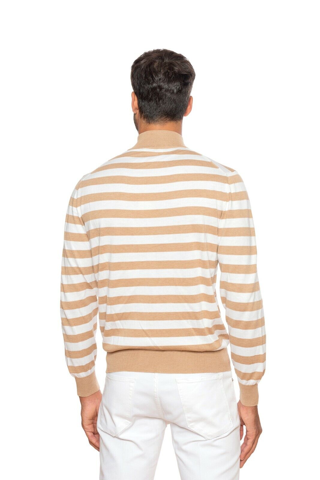 Luxury Knitwear FIORONI CASHMERE by Attolini Sweater Zip Cotton 40 US / 50 EU