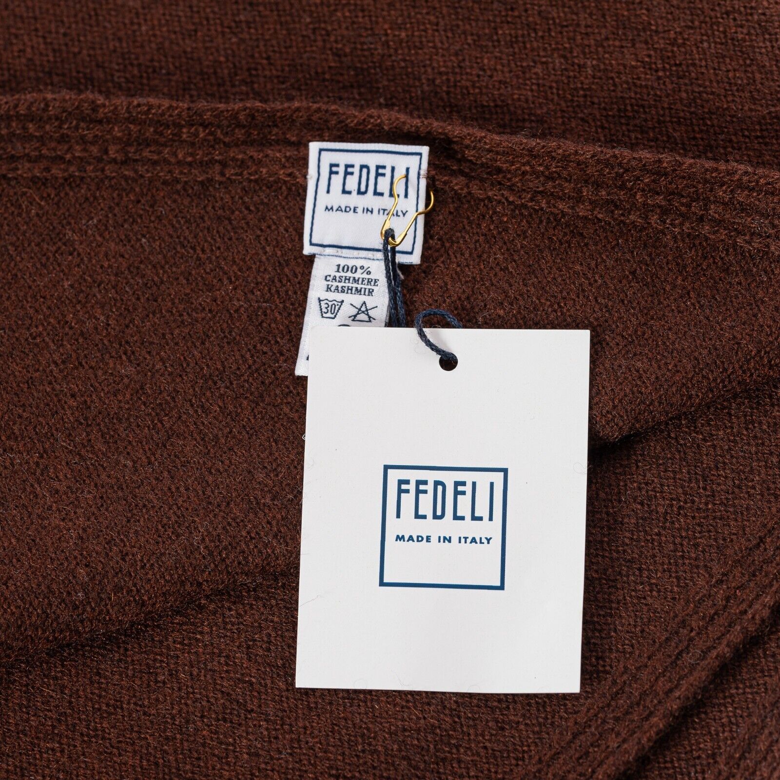 360$ FEDELI CASHMERE Casual Chic Stole Scarf Dark Brown 100% Soft Cashmere