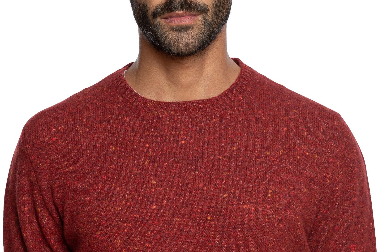 380$ DELLA CIANA CASHMERE Sweater  Lambswool / Cashmere / Leather  40 US / 50 EU