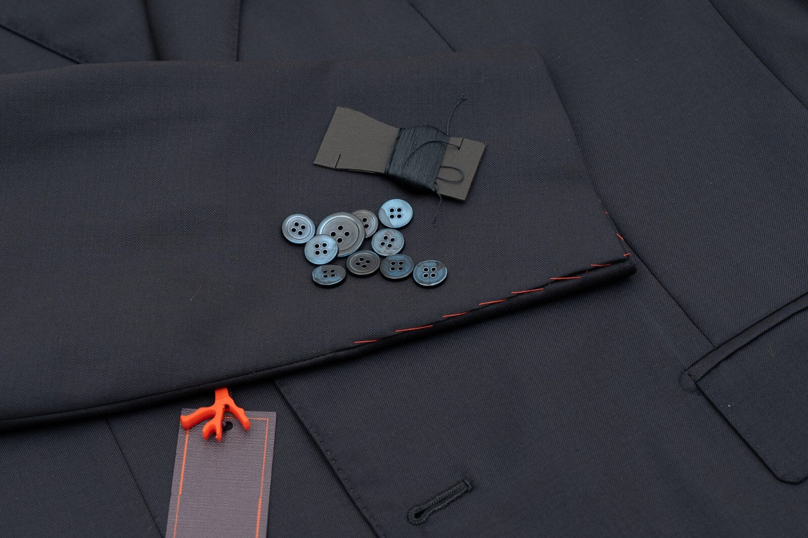 $6500 ISAIA NAPOLI "Aquaspider" Blue Navy Hand-Sewn Suit Wool 38 US / 48 EU 8R
