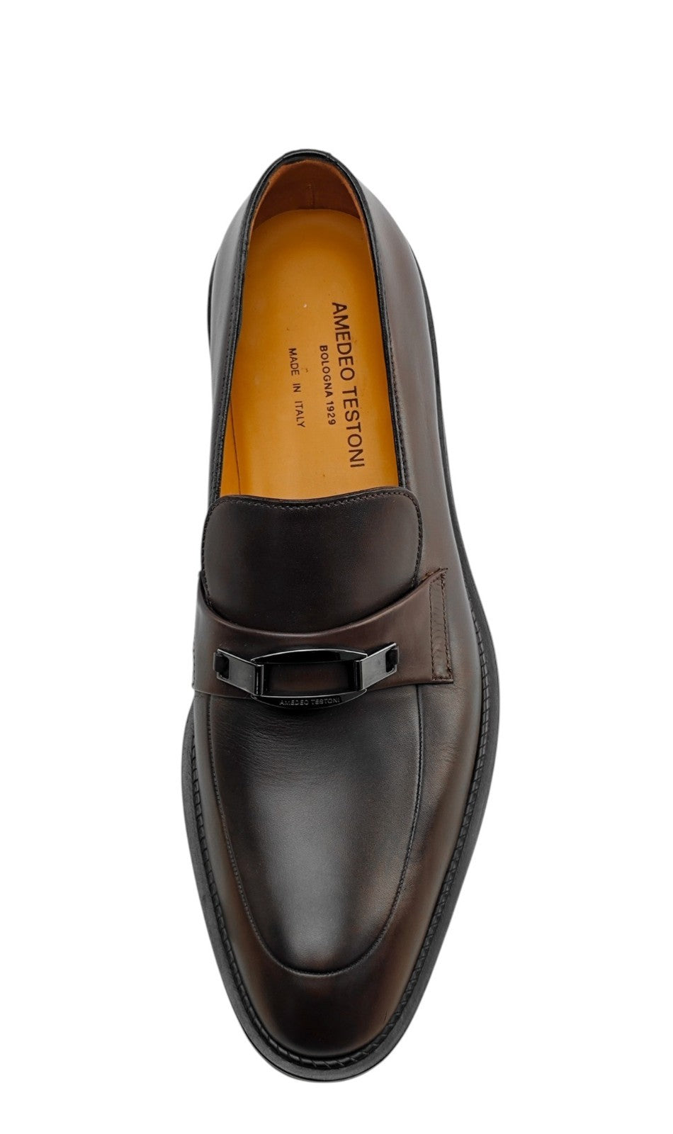 1300$ TESTONI Loafer BOLOGNESE CONSTRUCTION Calf Cigar 8 UK / 9 US / 42 IT