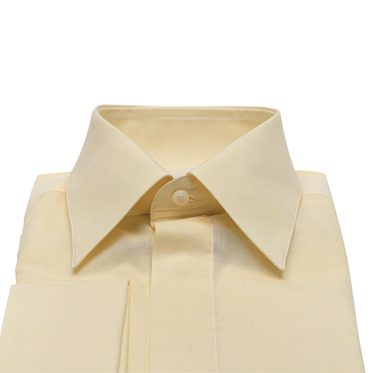 690$ ITALIAN LUXURY GERLIN Shirt Light Yellow Fine Cotton 1O ZILLI