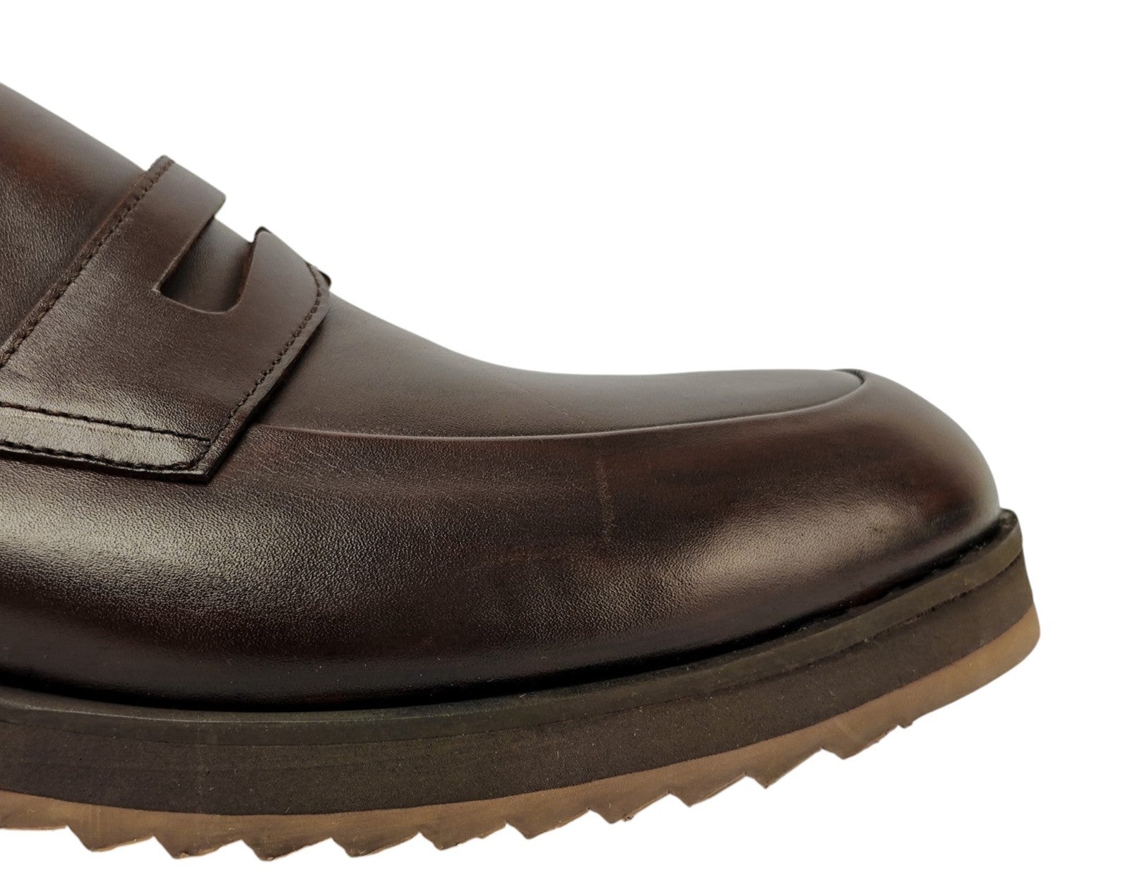 1250$ TESTONI "Pisa" Brown Loafer Shoes Calf Espresso 8 UK / 9 US / 42 IT