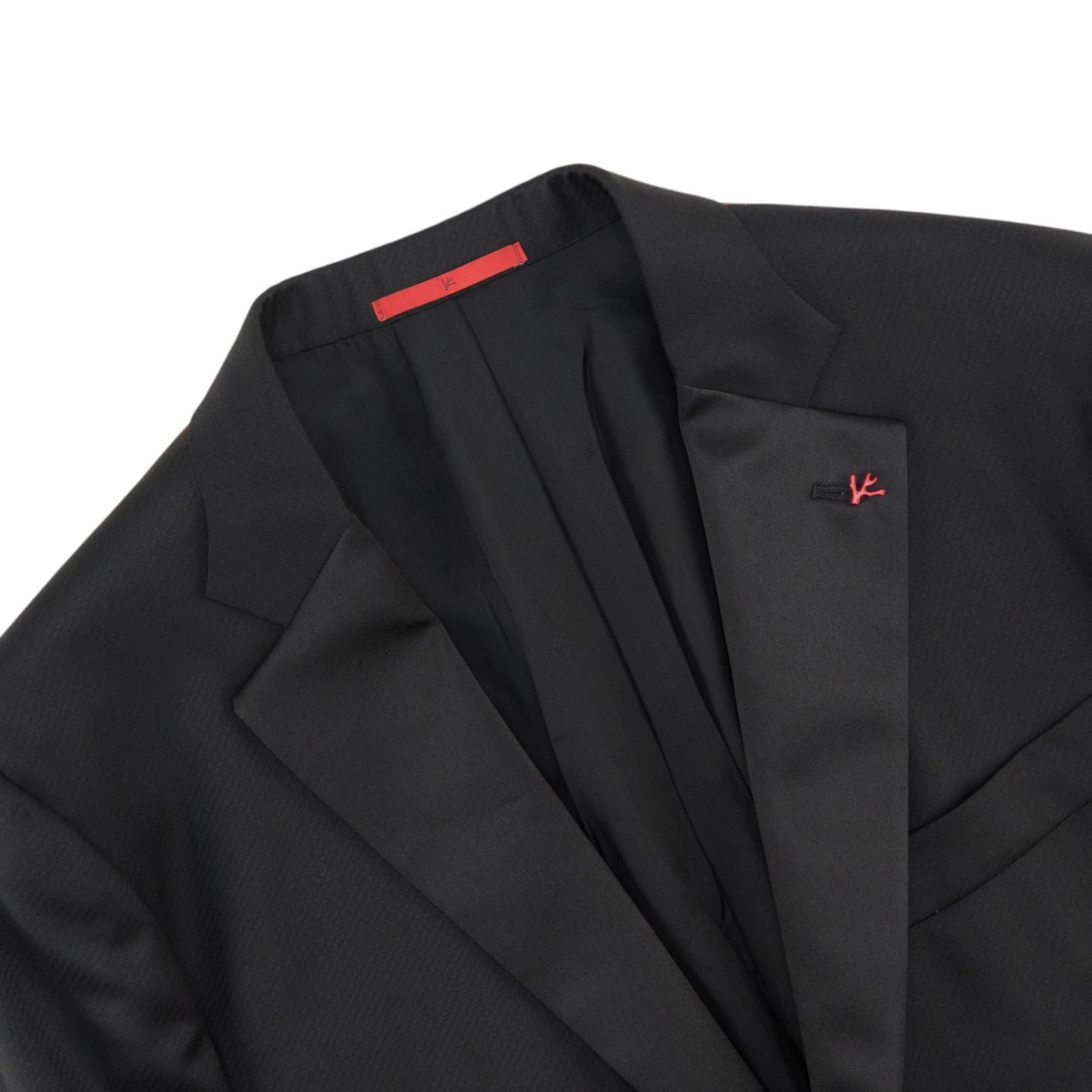 $7120 ISAIA NAPOLI "Gregorio" Black Tuxedo Suit Fine Wool 44 US / 54 EU 8C