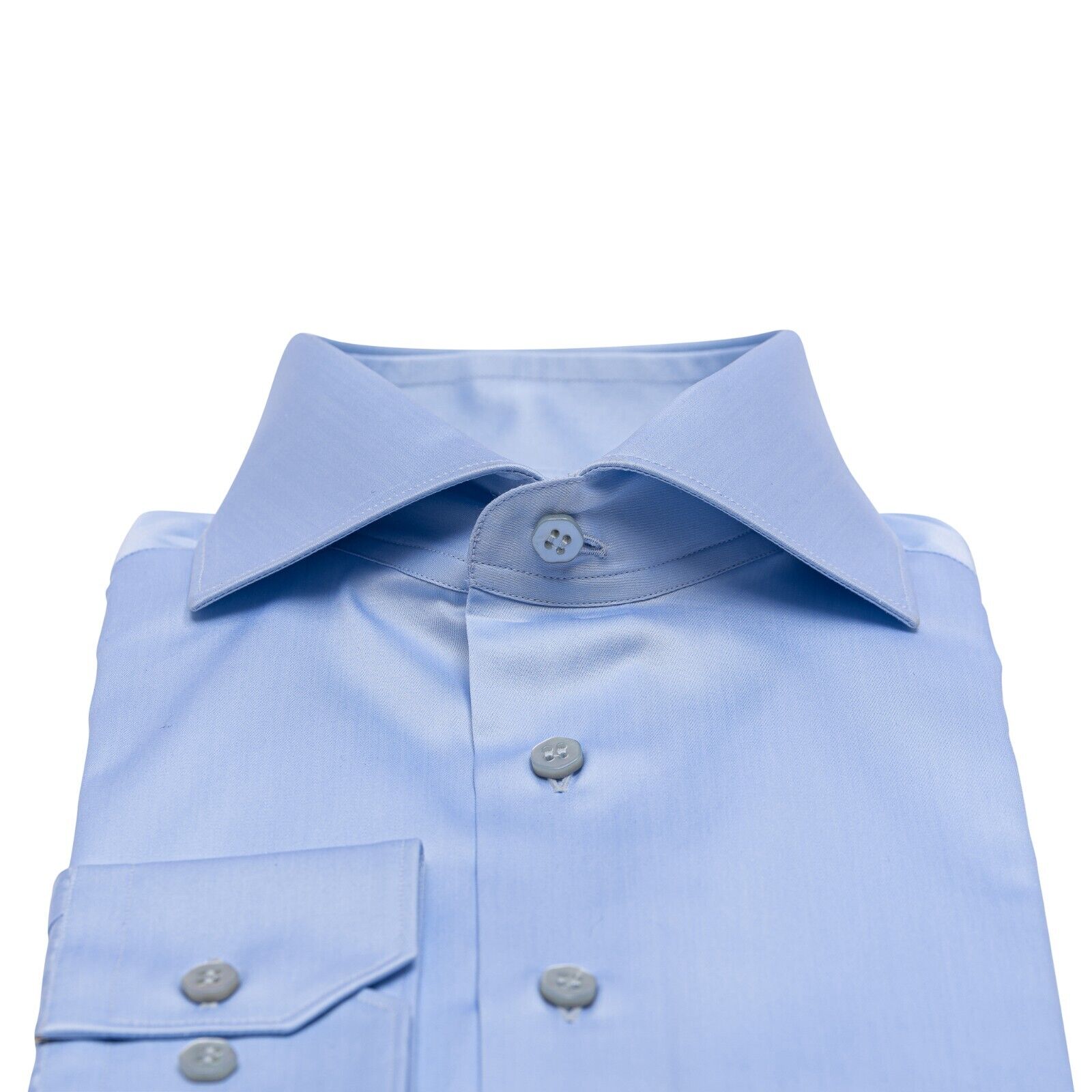690$ LUXURY GERLIN Shirt Light Blue ALUMO Cotton 15.75 - 40 1Q BIJAN