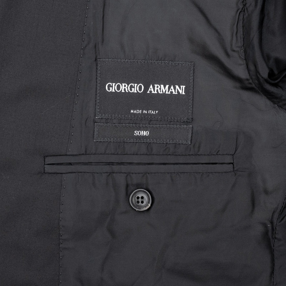 2550$ GIORGIO ARMANI SOHO Jacket Sport Coat Wool Cashmere Black 42 US / 52 IT