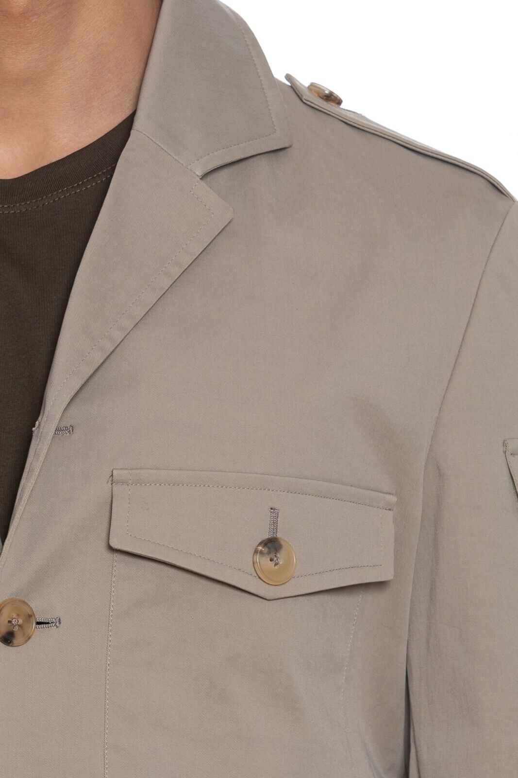 1100$ BELVEST Sartorial Jacket Military Style Cotton Beige JACKETINTHEBOX Editio