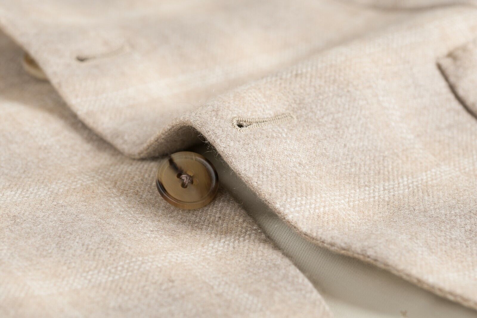 $2790 BELVEST Beige Check Pure Cashmere Jacket 40 US / 50 EU Drop 7R