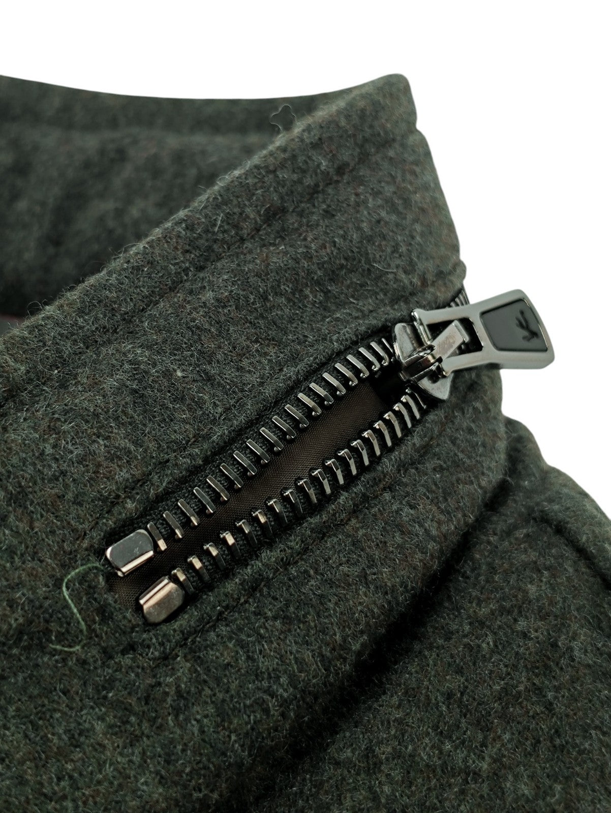 6200$ ISAIA NAPOLI Green Coulisse Zip Field Jacket 100% Cashmere 38 US / 48 EU