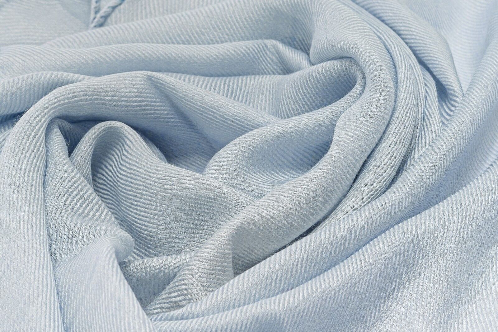 650$ Luxury UMBERTO BILANCIONI Stole Scarf ICE Blu Cashmere / Silk Made in Italy