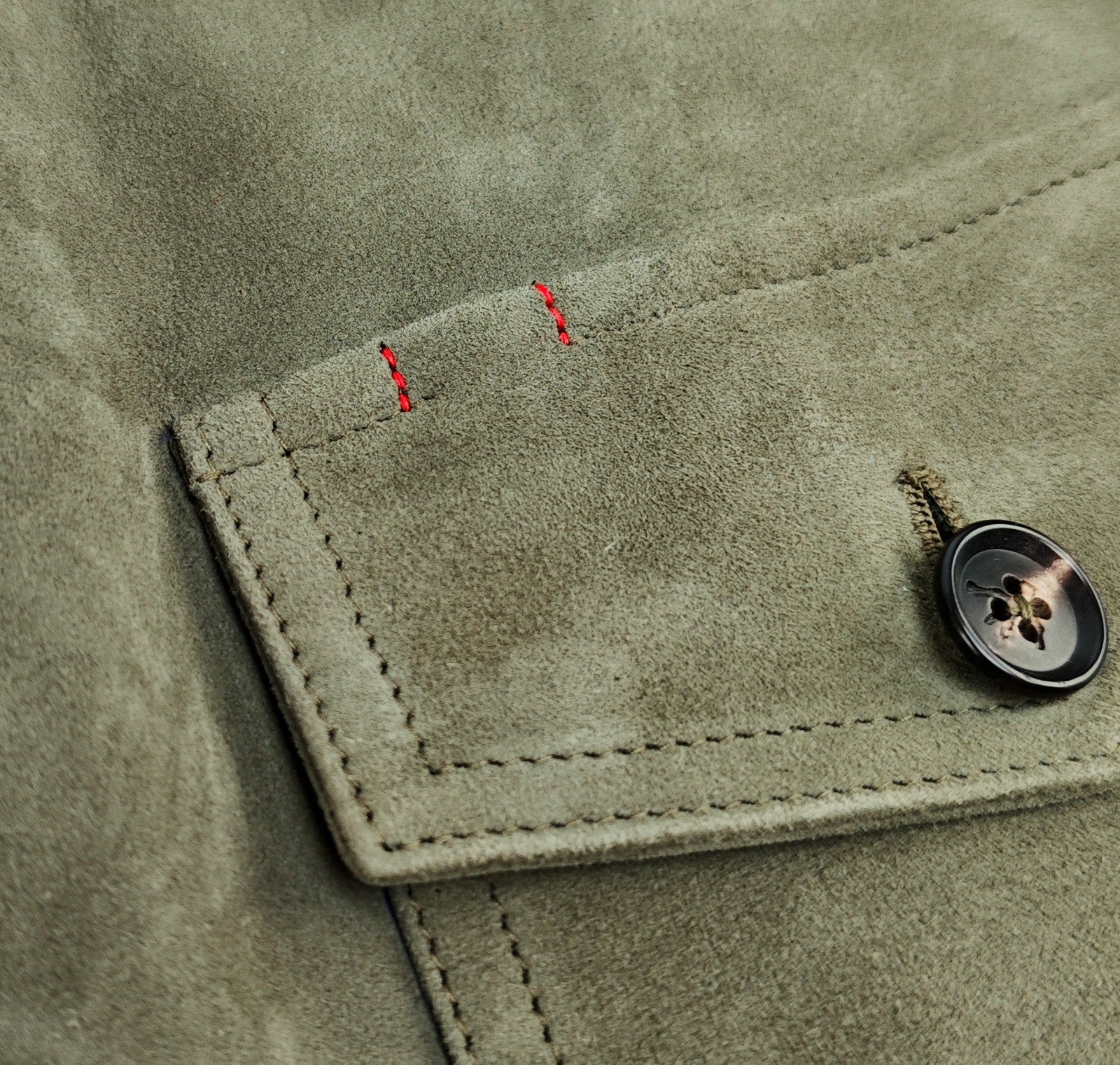 7100$ ISAIA Green Jacket Sport Coat 100% Suede Lambskin Leather 38 US / 48 EU