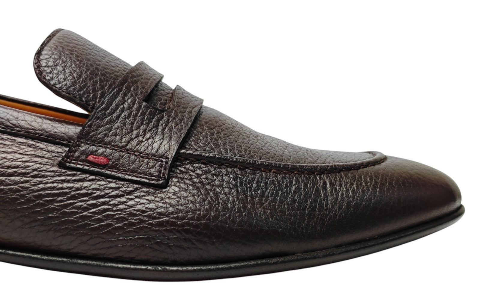 1250$ TESTONI Loafer BOLOGNESE Shoes Deerskin Cigar 8 UK / 9 US / 42 IT