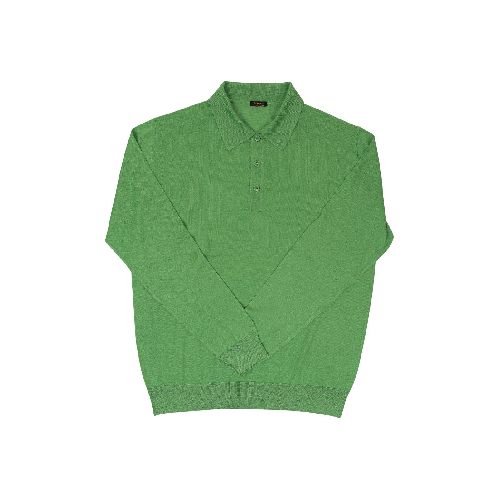 820$ RUBINACCI NAPOLI Green Polo Sweater Ultra Soft 100% Cashmere 40 US / 50 EU
