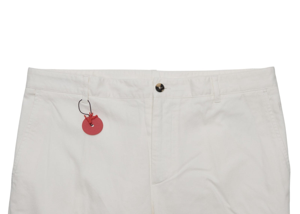 690$ ISAIA NAPOLI White Chino Pant Cotton Slim Fit 34 US / 50 EU