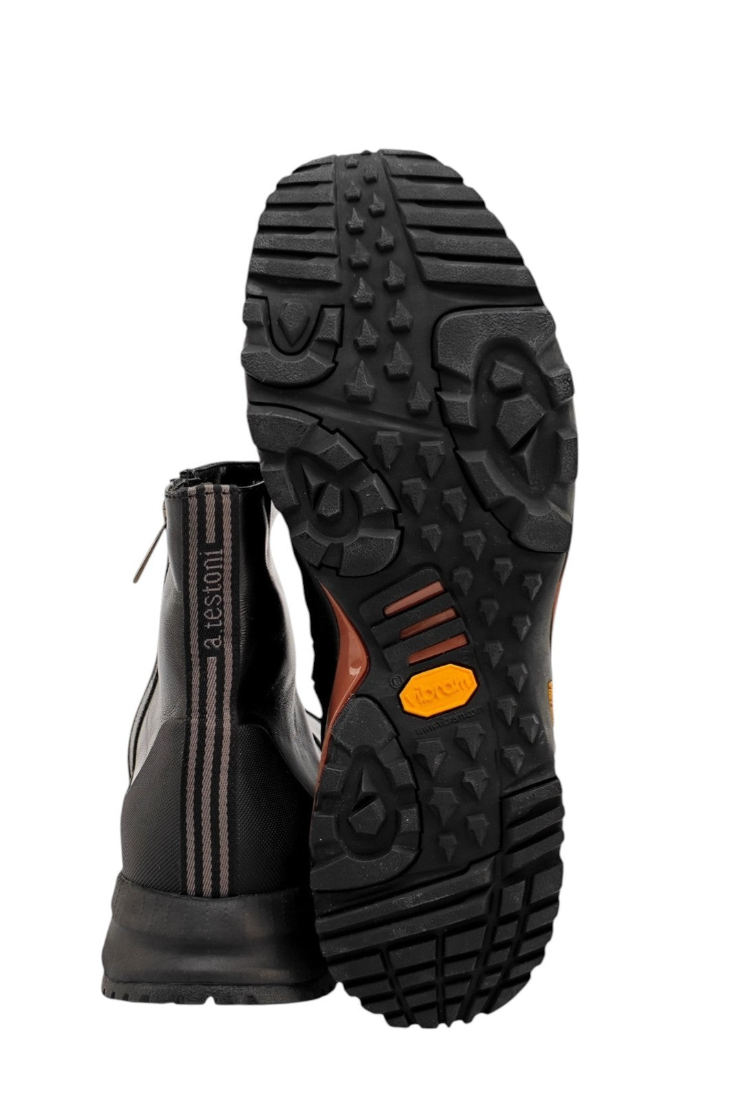 1200$ TESTONI Black Zip Sneaker Boot English Brushed Calf 8 UK / 9 US / 42 IT