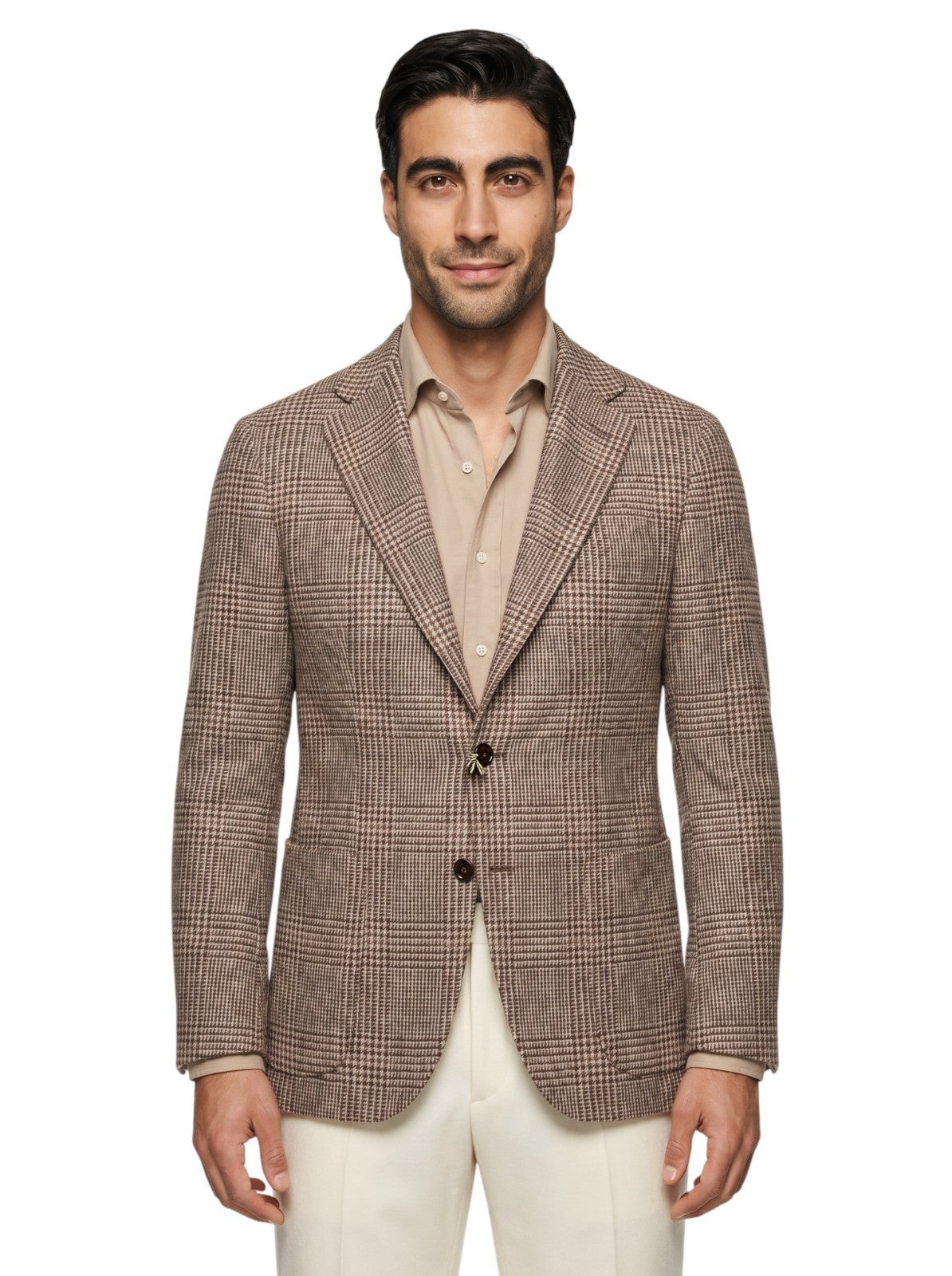 1900$ SARTORIO KITON Beige Jacket Sport Coat Wool Cashmere Silk 40 US 50 EU 7R