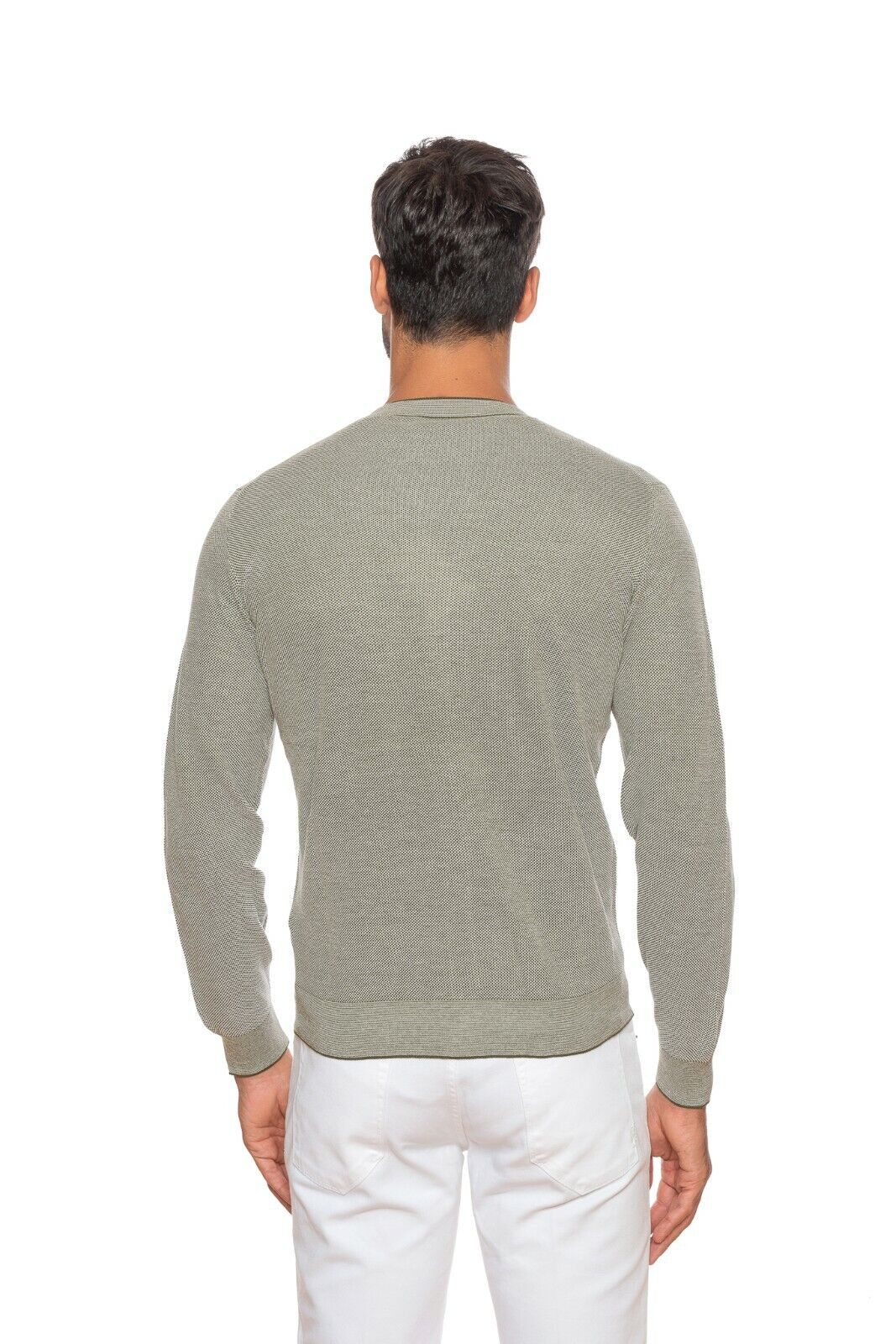 Italian Luxury Knitwear FILIPPO DE LAURENTIIS Cardigan Green Soft Cotton