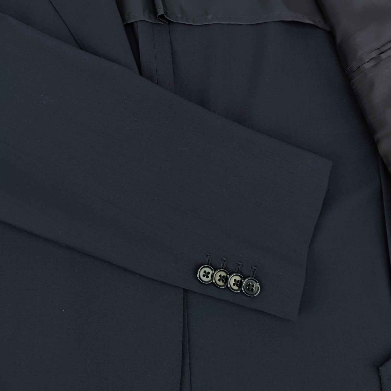 1600$ RAFFAELE CARUSO Navy Superfine 130’s Wool Sport Coat 3/2 Roll 42 US 52 IT