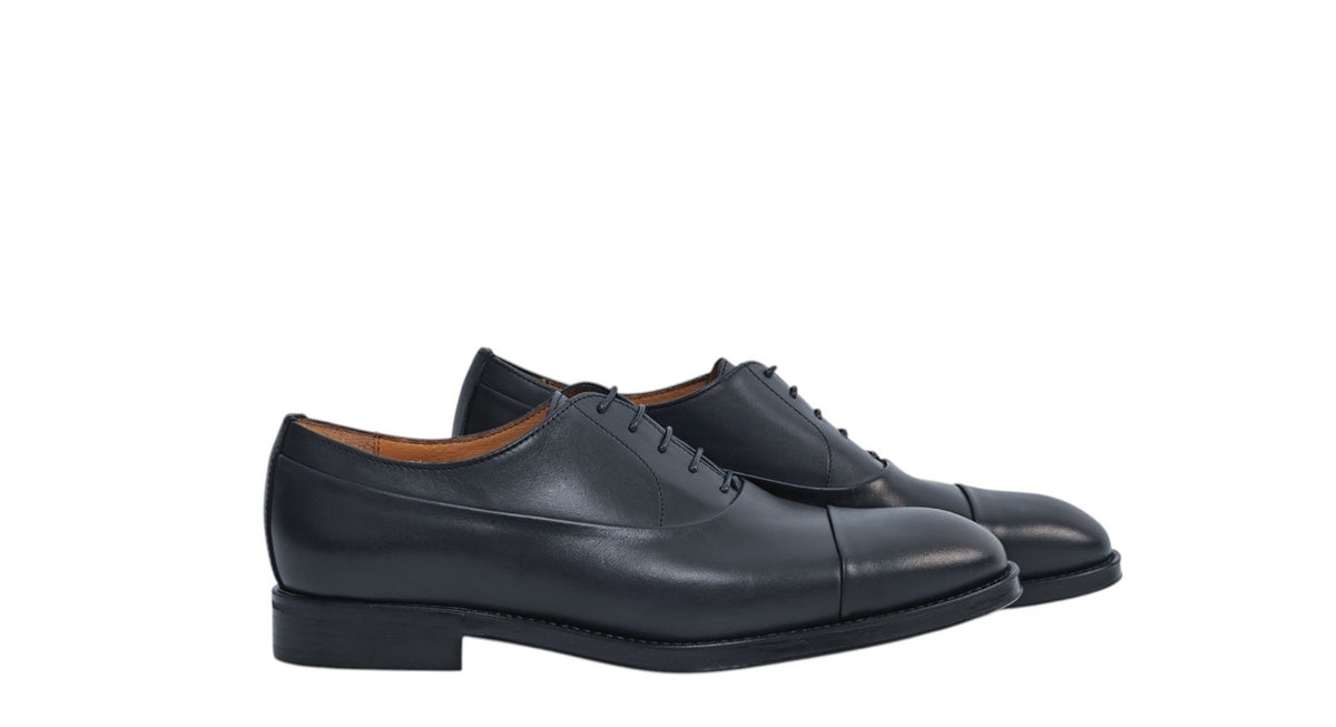 1100$ TESTONI "Salerno" Blue Navy Oxford Shoes Calf 7 UK / 8 US / 41 IT