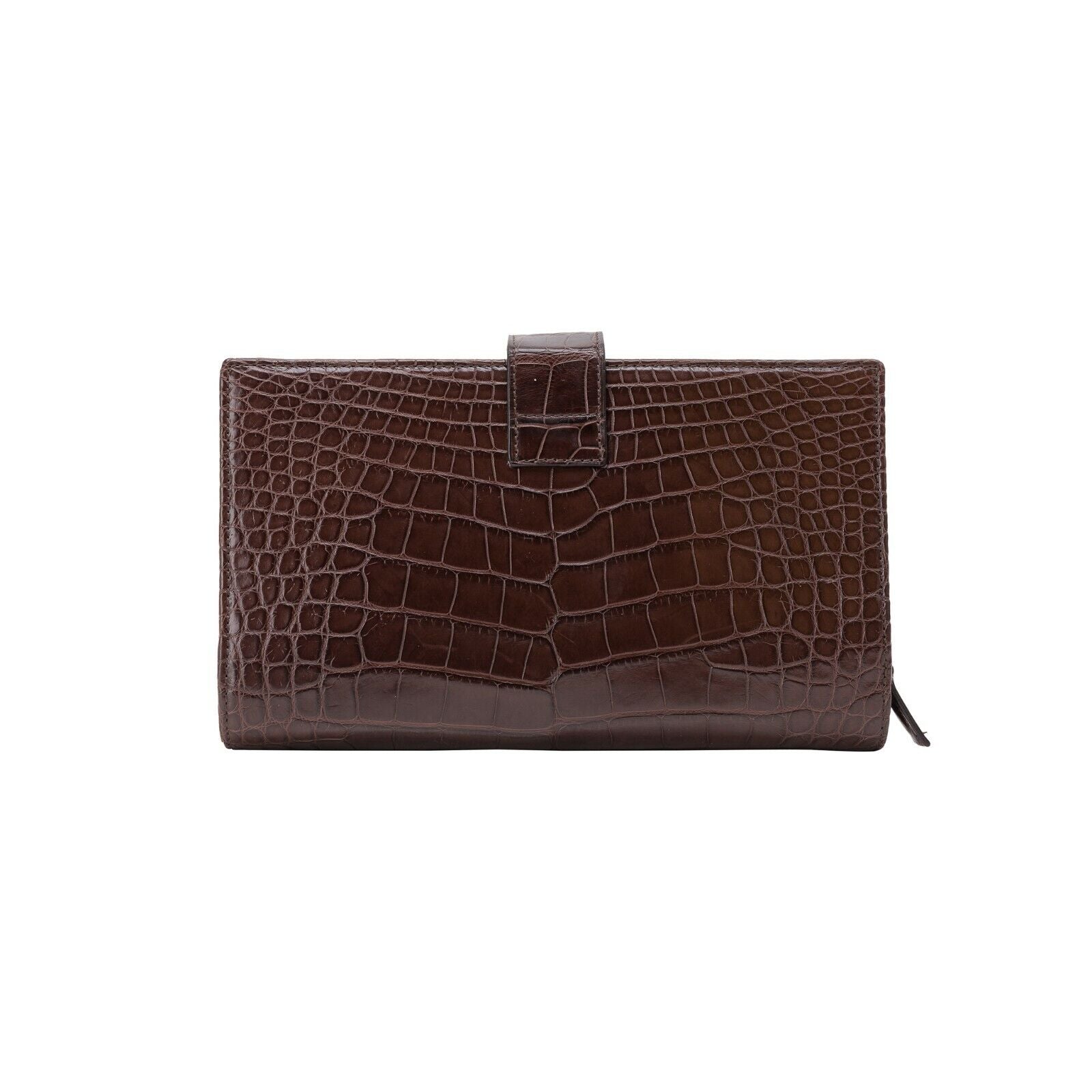 $4200 Testoni Bologna Moro Clutch Bag Travel Wallet Genuine Alligator