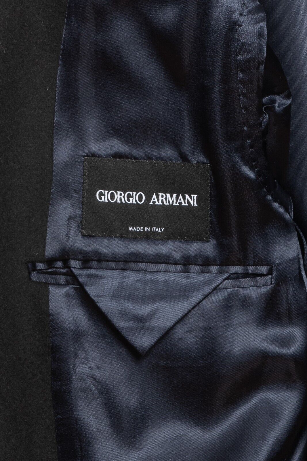 $3900 GIORGIO ARMANI Black Label Wool Cashmere Long Coat Black 38 US / 48 EU