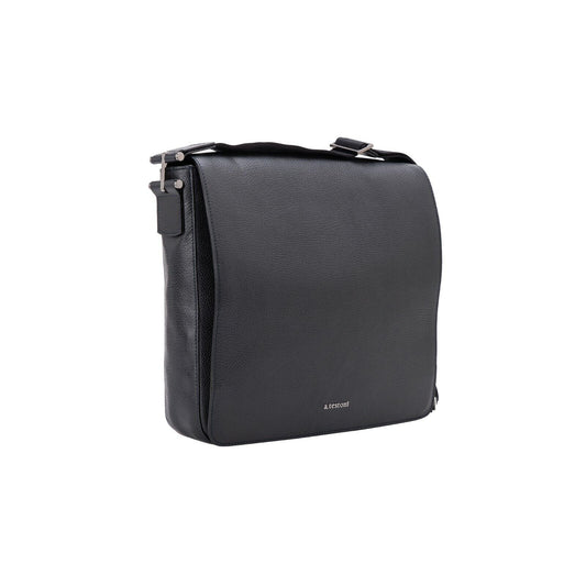 $890 Testoni Bologna Messenger Bag / Work Bag Blue Navy Grain Calf