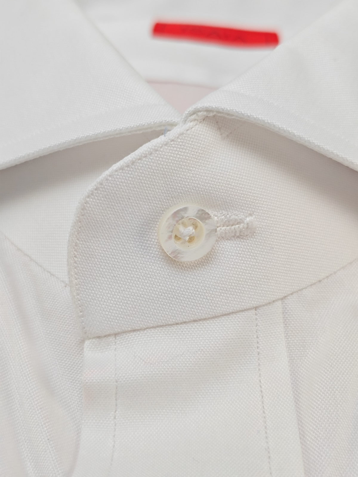 790$ ISAIA "Mix" White Dress Shirt French Cuffs Hand-Sewn Oxford Cotton 2W