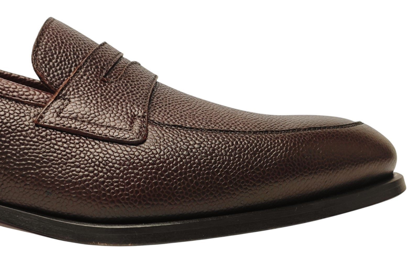 1250$ TESTONI Loafer Shoes Micro Grain Calf Cigar Brown 8 UK / 9 US / 42 IT