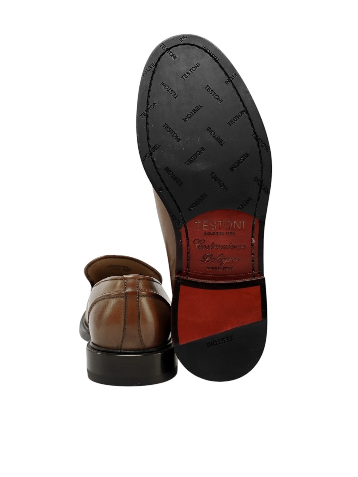 1300$ TESTONI Loafer Bolognese Construction Lux Calf Brown 8 UK / 9 US / 42 IT